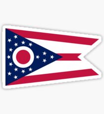 Ohio Columbus USA State Flag Bedspread T-Shirt Sticker Sticker