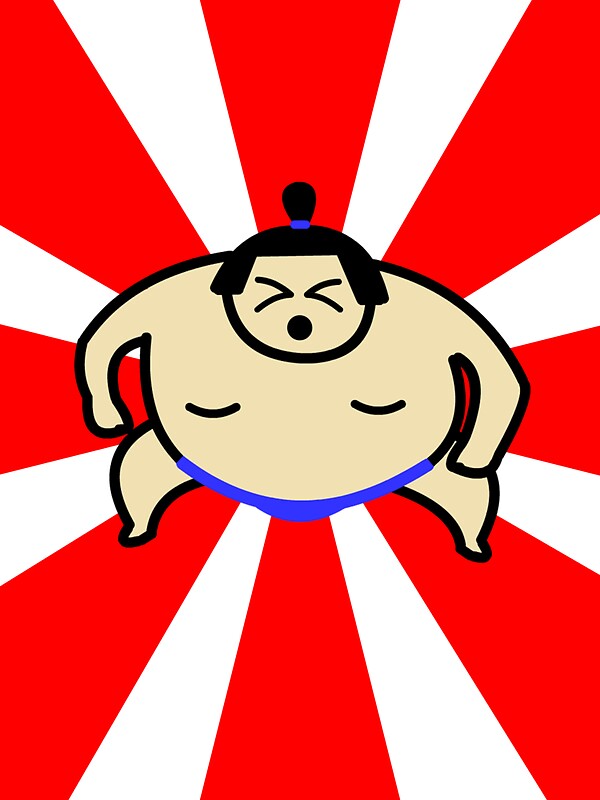 "Animated Sumo Wrestler" by McLovely | Redbubble