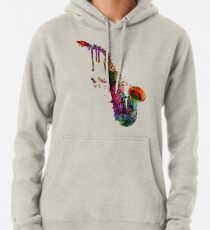 Sudadera con capucha saxofón
