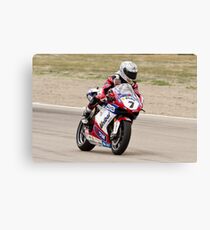 Carlos Checa at Miller Motorsports park 2012 Canvas Print