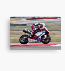 Carlos Checa at Miller Motorsports park 2012 Canvas Print