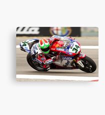 Davide Giugliano at Miller Motorsports park 2012 Canvas Print