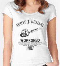 Ash vs Evil Dead - Ash's Chainsaw Women's Fitted Scoop T-Shirt