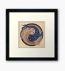 yin yang fish, shuiwudao mandala Framed Print