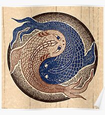 yin yang fish, shuiwudao mandala Poster