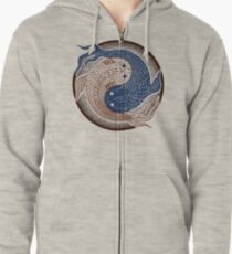 yin yang fish, shuiwudao mandala Zipped Hoodie