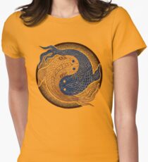 Yin Yang Fisch, Shuiwudao Mandala Tailliertes T-Shirt für Frauen