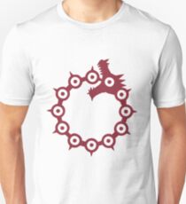 Camiseta unisex Los Siete Pecados Capitales - El Dragón Pecado de la Ira (Rojo)