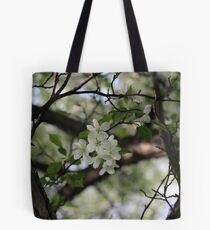 White Spring Blooms Tote Bag