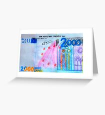 €2000 note Greeting Card