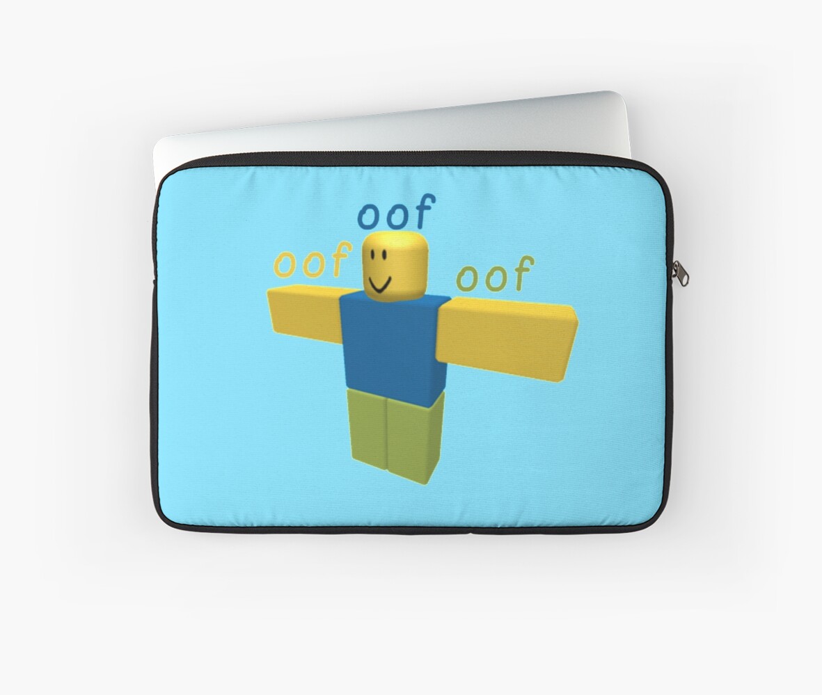 T Posing Roblox Noob Laptop Sleeve By Bluesparkle001 Redbubble - funny roblox memes laptop sleeves redbubble