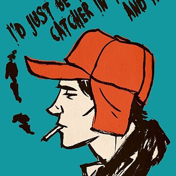 holden caulfield, Catcher In The Rye  Sticker for Sale by mindesigner