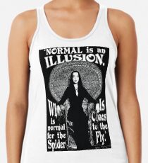 Morticia Addams - "Normal ist eine Illusion ..." Racerback Tank Top
