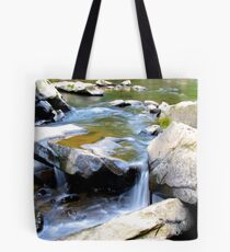 Water over rocks Tote Bag