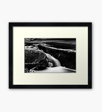 Splitting two rocks Framed Print