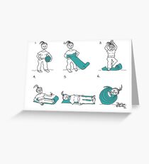yoga mat Greeting Card
