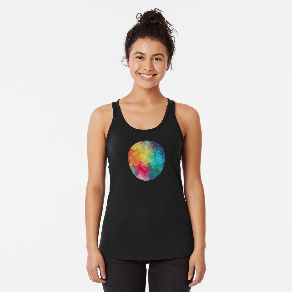 Abstract Color Wave Flash Racerback Tank Top