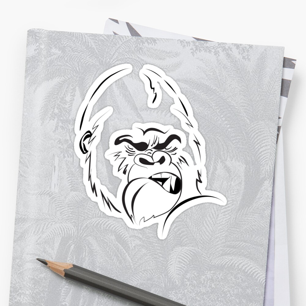 angry gorilla decal