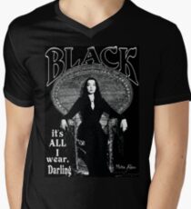 "BLACK- It's All I Wear"- Morticia Addams Men's V-Neck T-Shirt