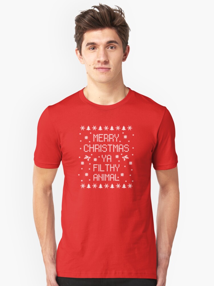 Alternative Ansicht von Merry Christmas Ya Filthy Animal Slim Fit T-Shirt