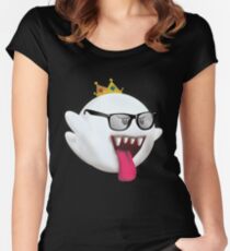 Hipster King Boo Women's Fitted Scoop T-Shirt