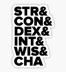 D&D Characteristics Abbreviated Sticker