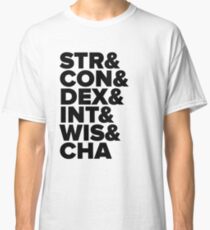 D&D Characteristics Abbreviated Classic T-Shirt