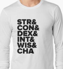 D&D Characteristics Abbreviated Long Sleeve T-Shirt