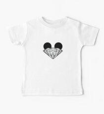 Diamond Ears BW Baby Tee