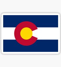 Colorado USA State Flag Bedspread T-Shirt Sticker Sticker