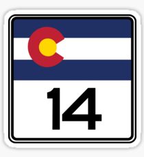 State Highway 14, Colorado, USA Sticker