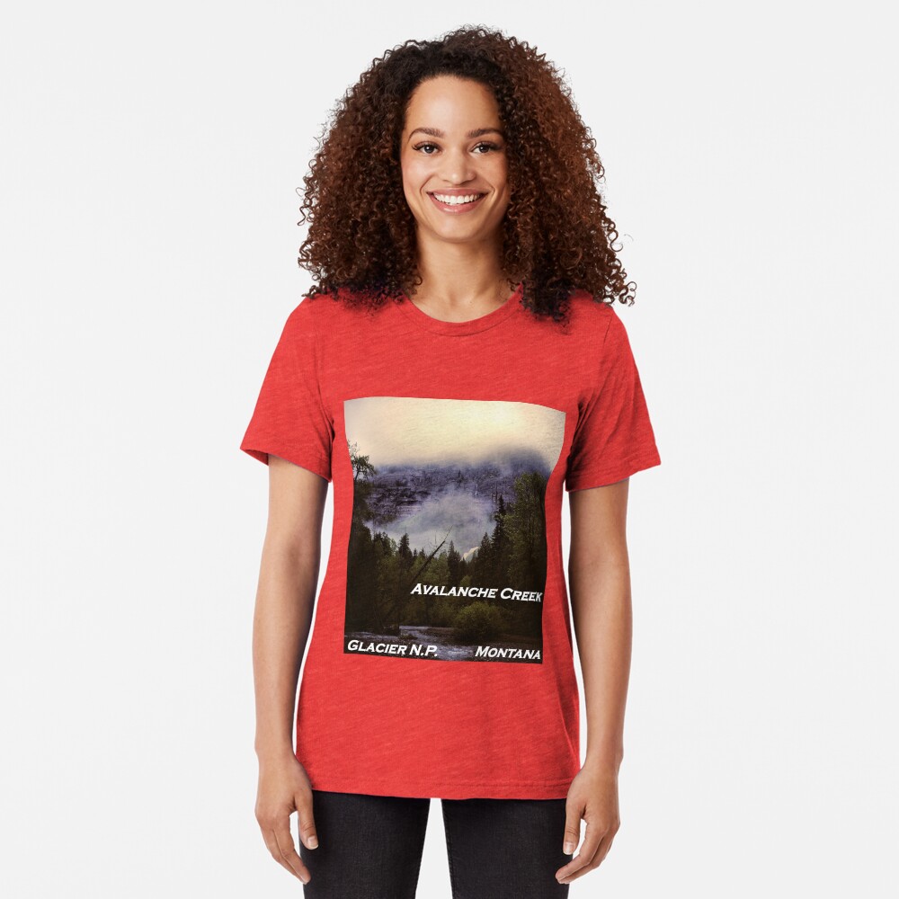 Avalanche Creek, Glacier N.P., Montana Tri-blend T-Shirt