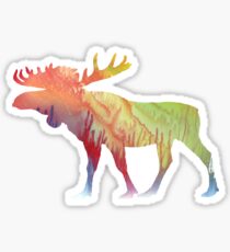 Moose Art Sticker