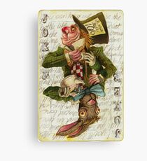 Mad Hatter Joker Card Canvas Print