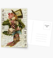 Mad Hatter Joker Card Postcards