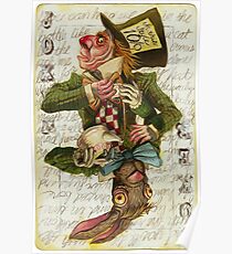 Mad Hatter Joker Card Poster
