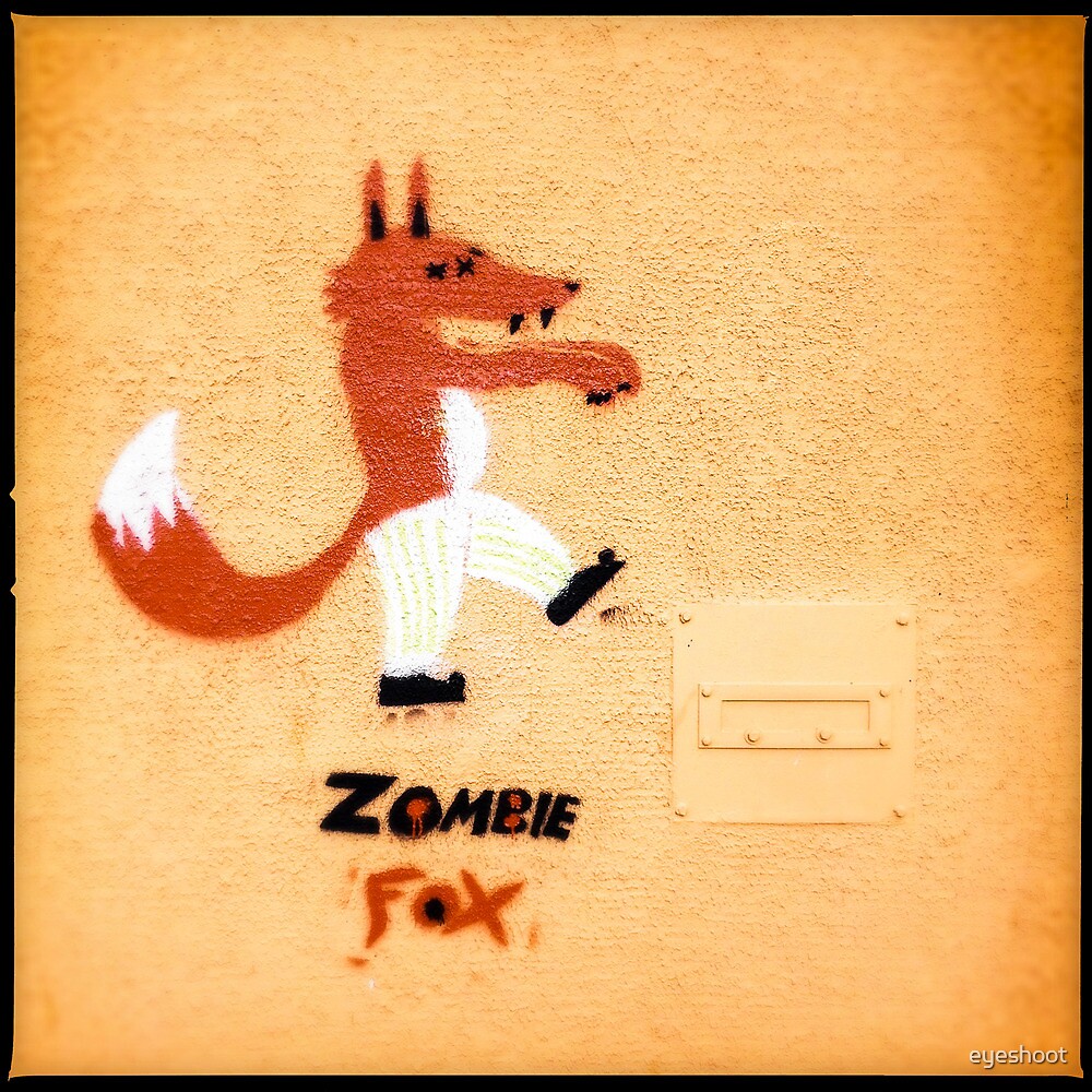 peopleeyeshootworks9061103 zombie fox stencil graffiti