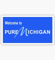 Pegatina Bienvenido a Pure Michigan Road Sign