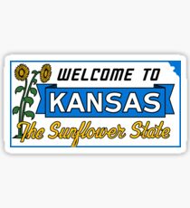 Welcome to Kansas Sign Vintage 50s Sticker