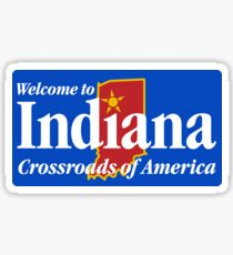 Welcome to Indiana Road Sign Sticker