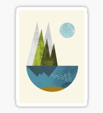 Earth, geometric print Sticker