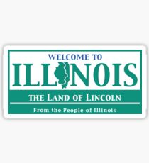 Welcome to Illinois Road Sign Sticker
