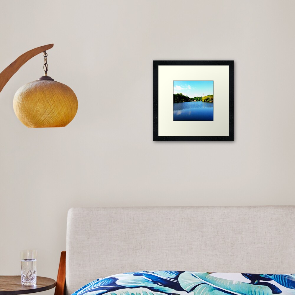 The Lake, University Park, Nottingham Framed Art Print