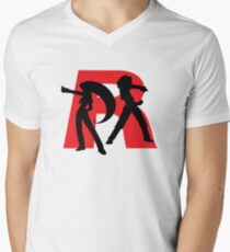 Team Rocket Line art Men's V-Neck T-Shirt