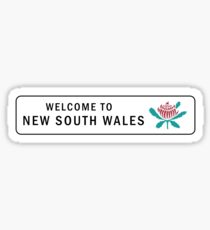 Welcome to New South Wales Road Sign, Australia Sticker