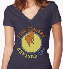 Fish Fingers And Custard Women's Fitted V-Neck T-Shirt