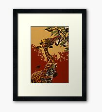 Wine Giraffe Framed Print