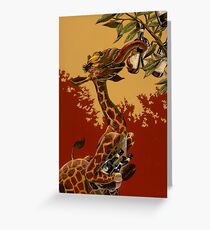 Wine Giraffe Greeting Card