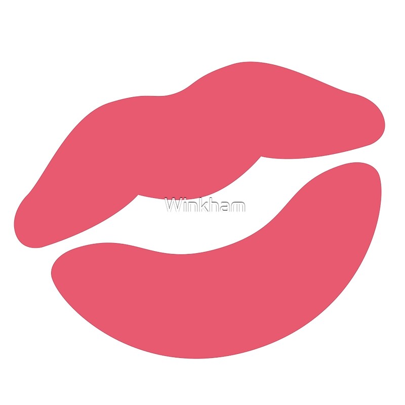 "Lipstick Mark Lips Emoji" by Winkham | Redbubble