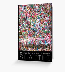 Gum Wall of Seattle # 1 Greeting Card